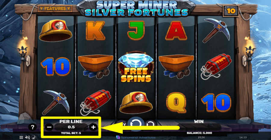 Super Miner Silver Fortunes Bet Value