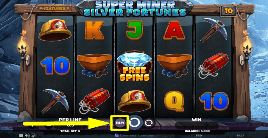 Super Miner Silver Fortunes Buy Feature
