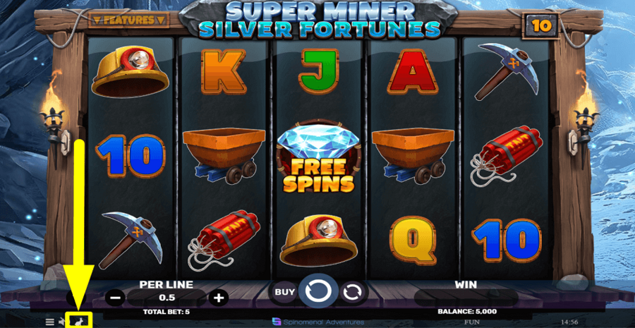 Super Miner Silver Fortunes Turbo Feature