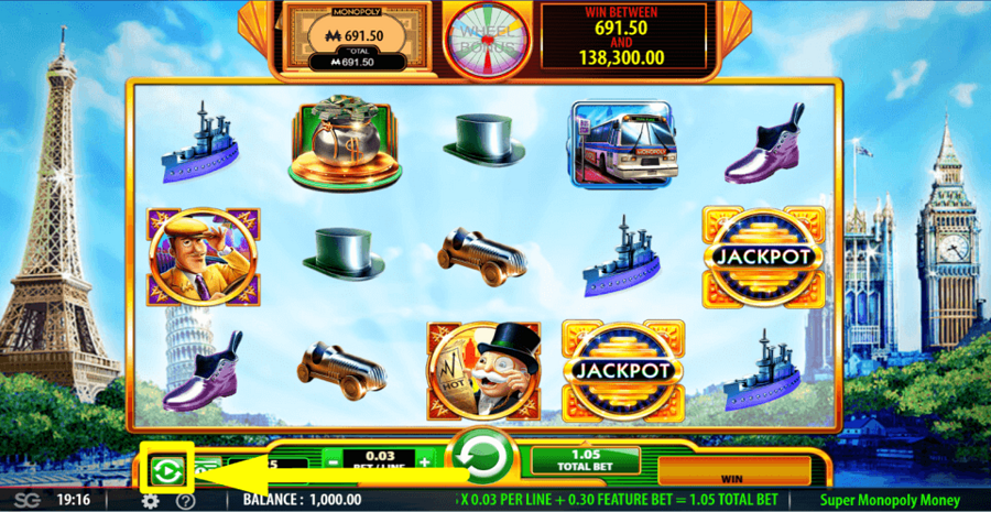 Super Monopoly Money Autoplay Feature