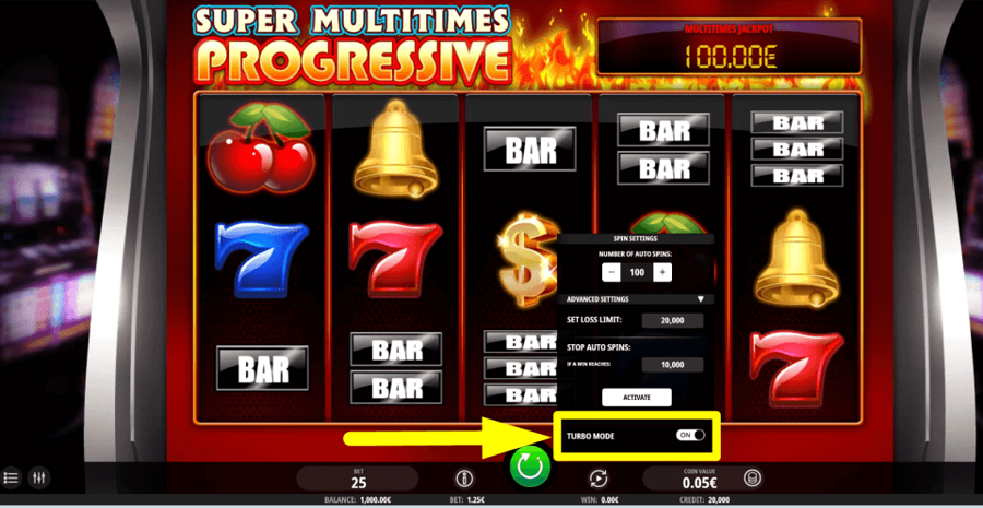 Super Multitimes Progressive Turbo Feature