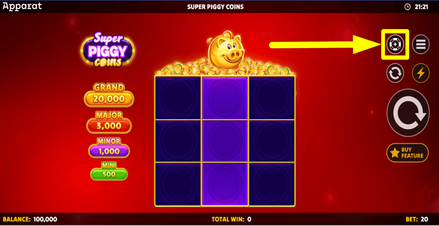 Super Piggy Coins Bet Value