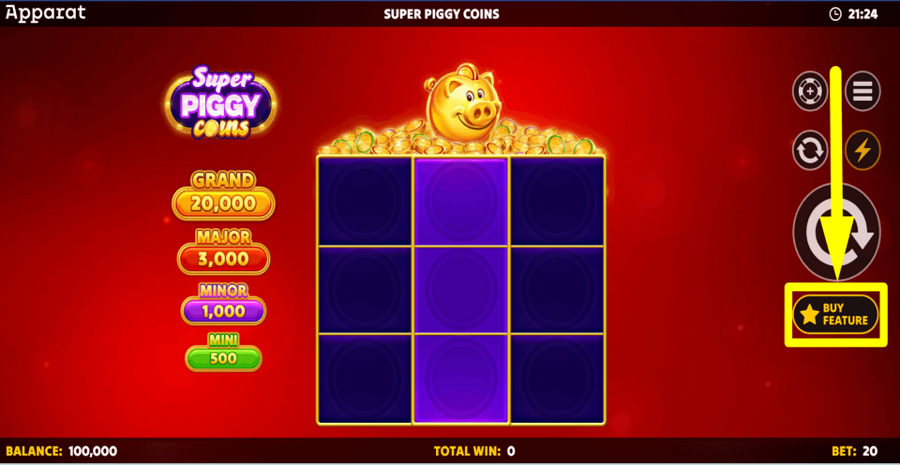 Super Piggy Coins Buy Feature