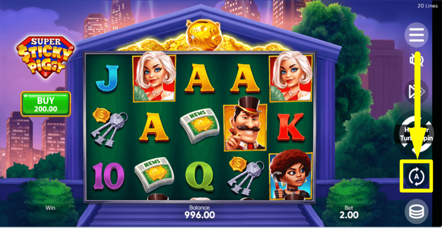 Super Sticky Piggy Autoplay Feature