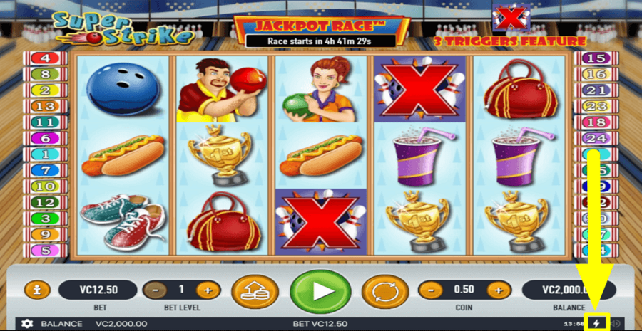 Super Strike Quick Spins Features