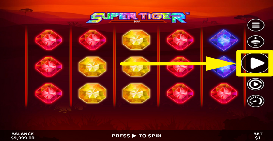 Super Tiger Spin Button