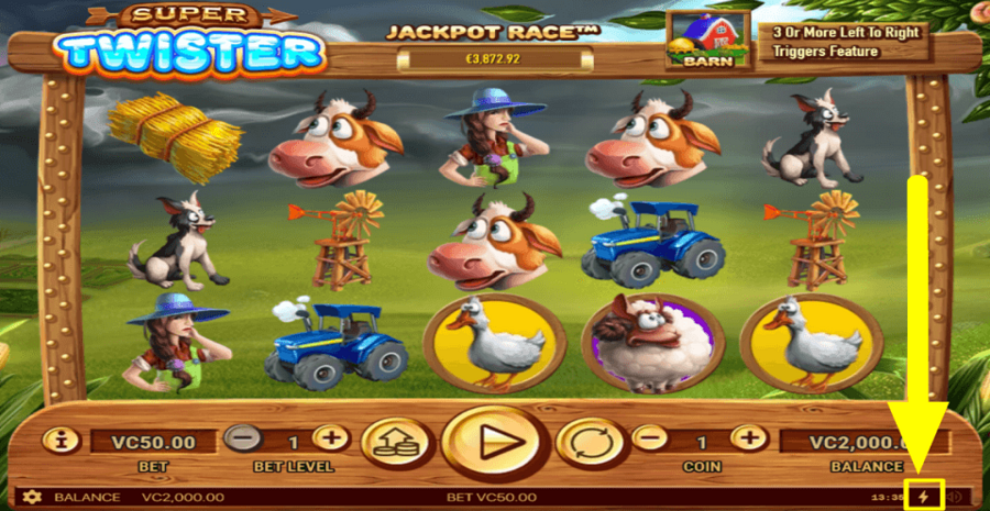 Super Twister Quick Spins Feature