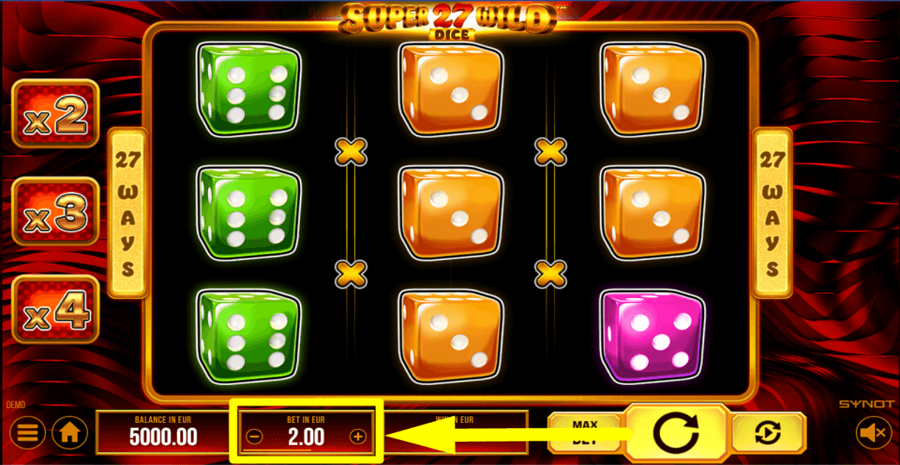 Super Wild 27 Dice Bet Value