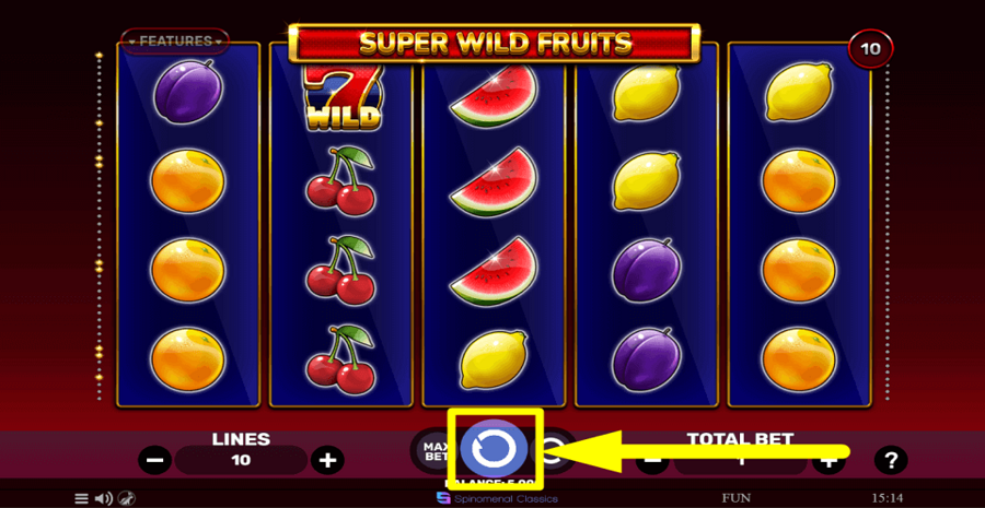 Super Wild Fruits Spin Button