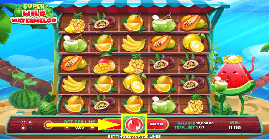 Super Wild Watermelon Spin Button