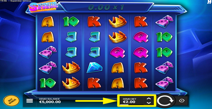 Superstar Sevens Adjust Bet