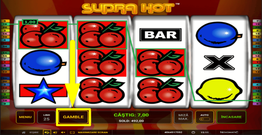 Supra Hot Gamble Feature