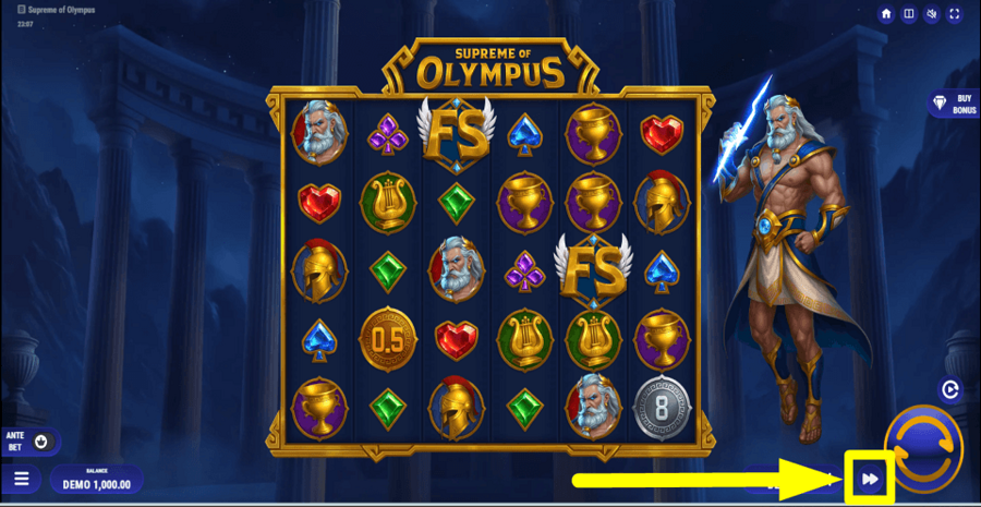 Supreme Of Olympus Turbo Feature
