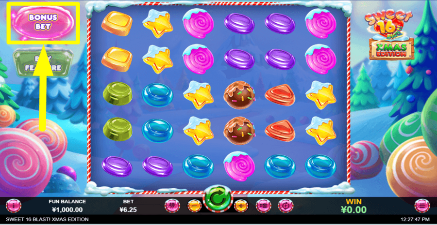 Sweet 16 Blast Christmas Edition Bonus Bet Feature