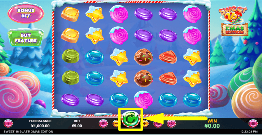 Sweet 16 Blast Christmas Edition Spin Button