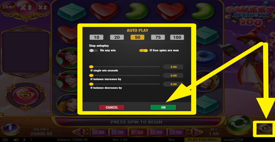 Sweet Alchemy 100 Autoplay