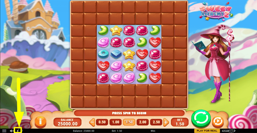 Sweet Alchemy 2 Fast Play Feature