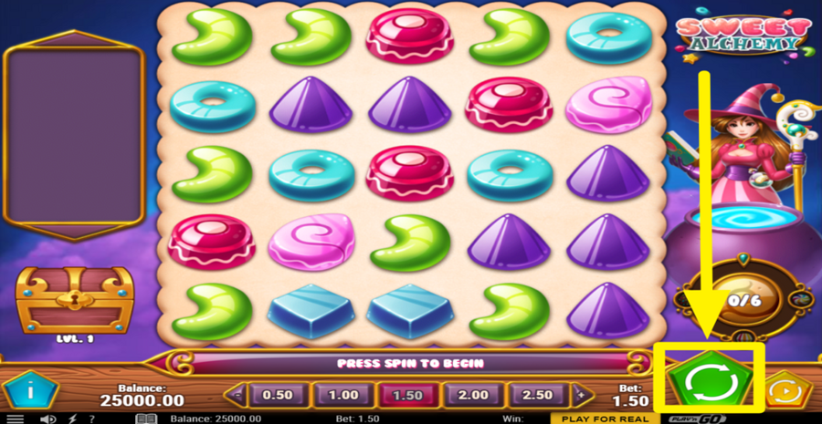 Sweet Alchemy Spin Button