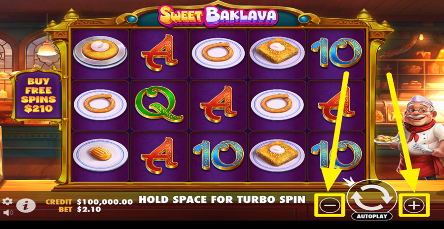 Sweet Baklava Adjust Bet