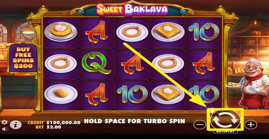 Sweet Baklava Spin Button