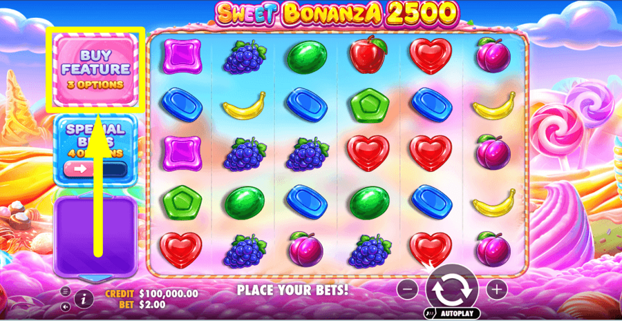 Sweet Bonanza 2500 Buy Feature
