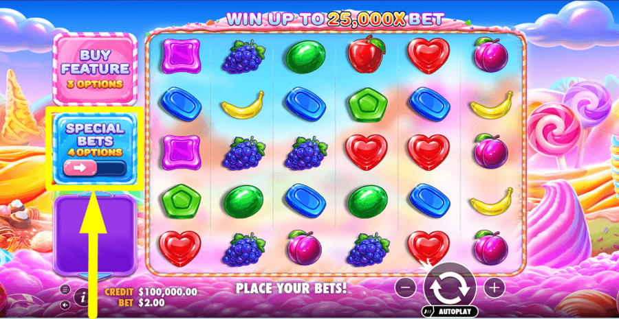 Sweet Bonanza 2500 Special Bet Feature