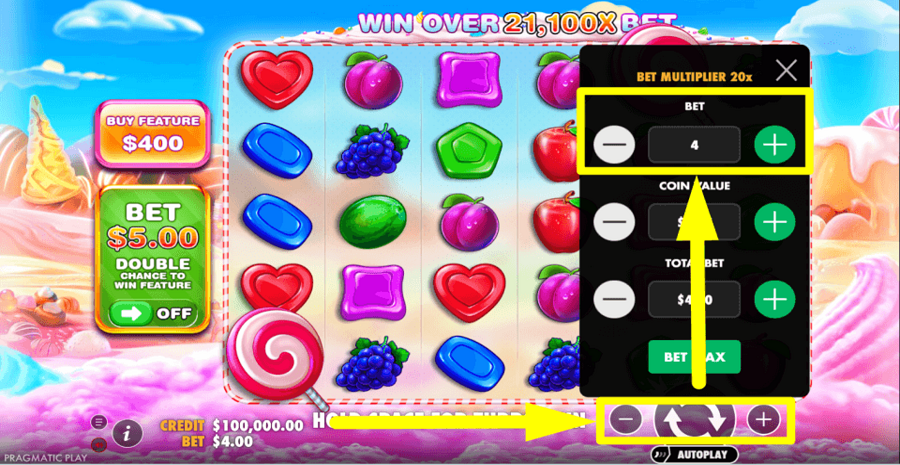 Sweet Bonanza Bet Value