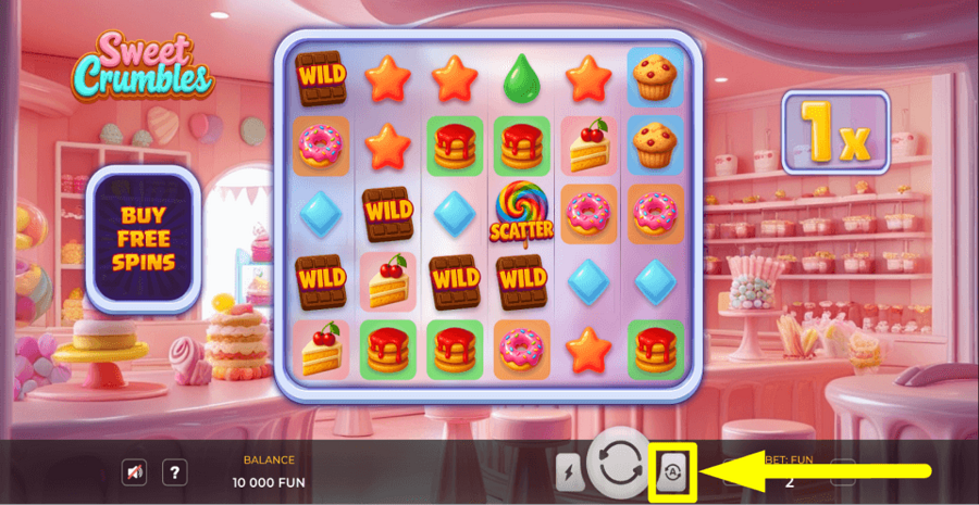 Sweet Crumbles Autoplay Feature