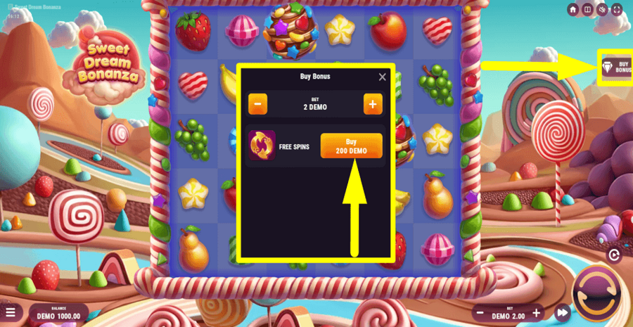 Sweet Dream Bonanza Buy Feature