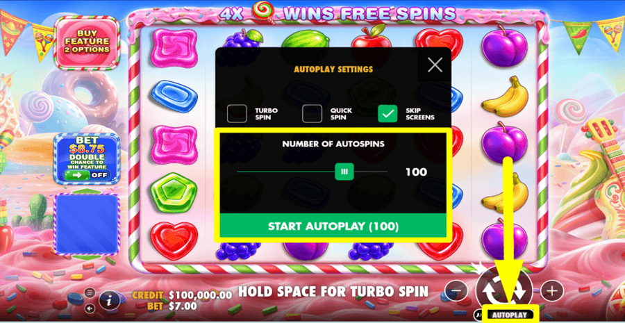 Sweet Fiesta 1000 Autoplay Feature