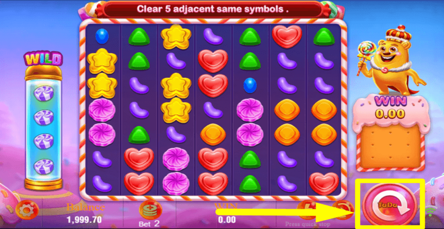 Sweet Land Spin Button