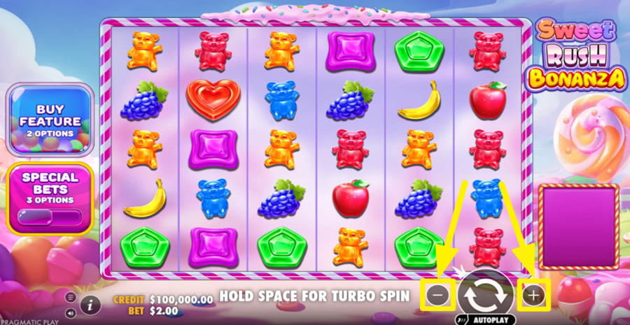 Sweet Rush Bonanza Adjust Bet