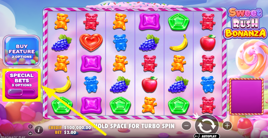 Sweet Rush Bonanza Ante Bet