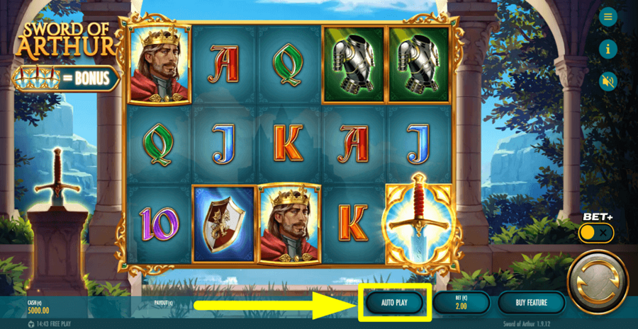 Sword Of Arthur Autoplay Feature