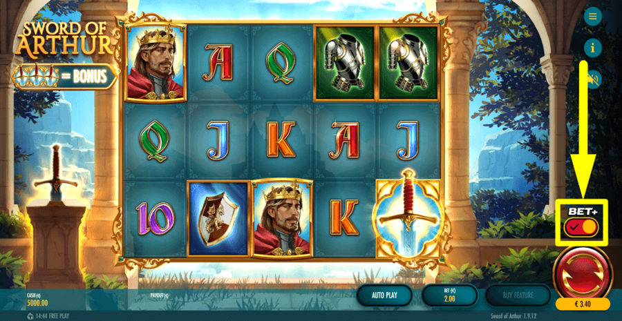 Sword Of Arthur Bonus Boost Feature