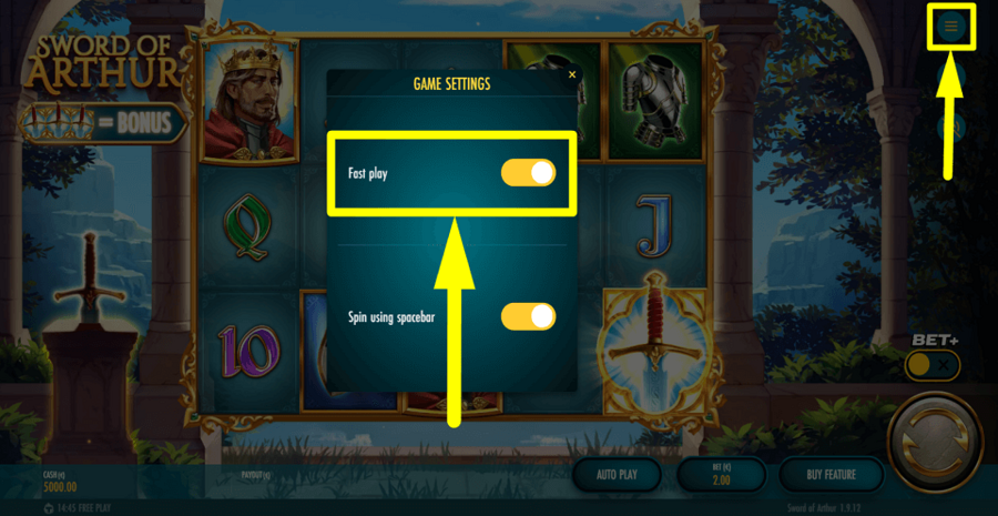 Sword Of Arthur Turbo Feature