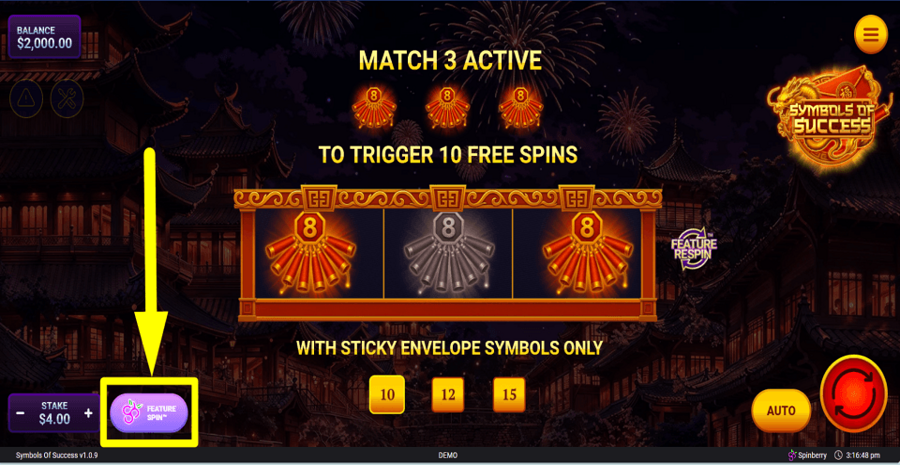 Symbols Of Success Feature Spin Feature
