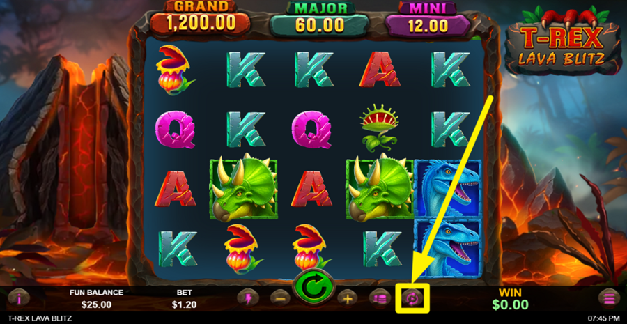 T Rex Lava Blitz Autoplay