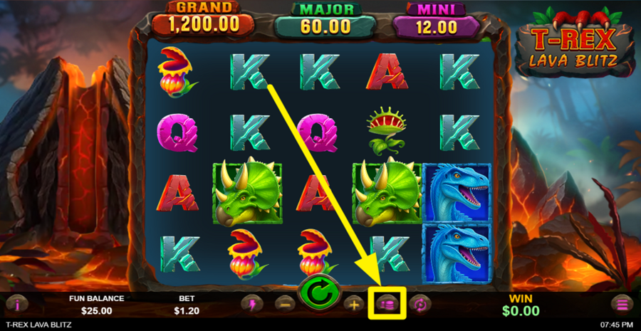 T Rex Lava Blitz Max Bet