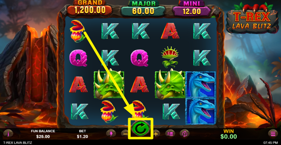 T Rex Lava Blitz Spin