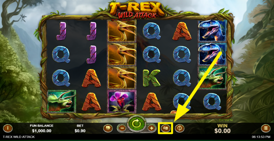 T Rex Wild Attack Max Bet