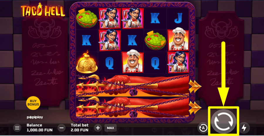 Taco Hell Spin Button