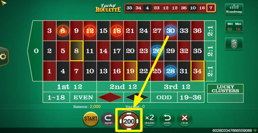 Tada Gaming Lucky Roulette Choose Bet