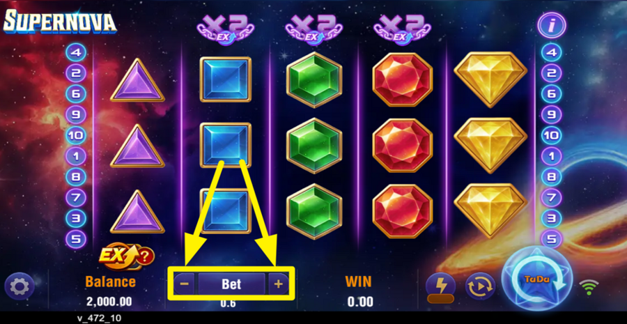 Tada Gaming Supernova Adjust Bet