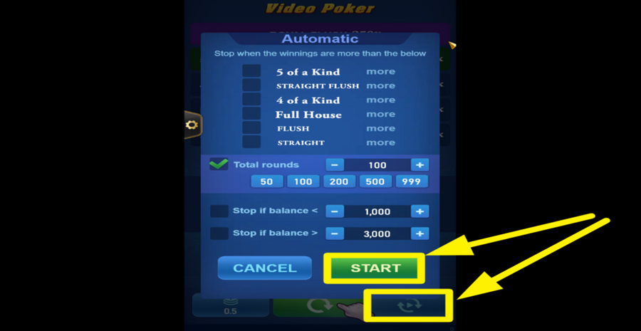 Tada Gaming Video Poker Autoplay