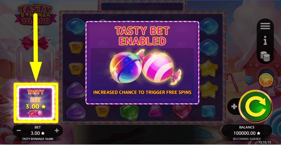 Tasty Bonanza 10000 Ante Bet Feature