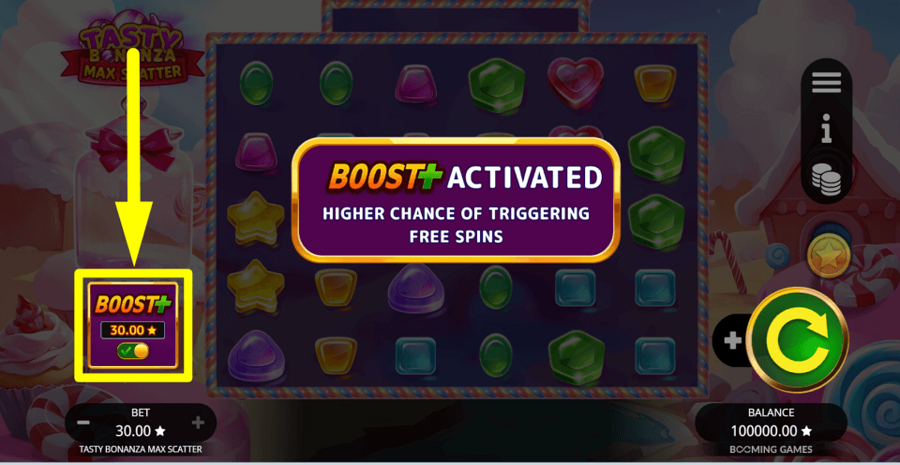 Tasty Bonanza Max Scatter Boost Feature