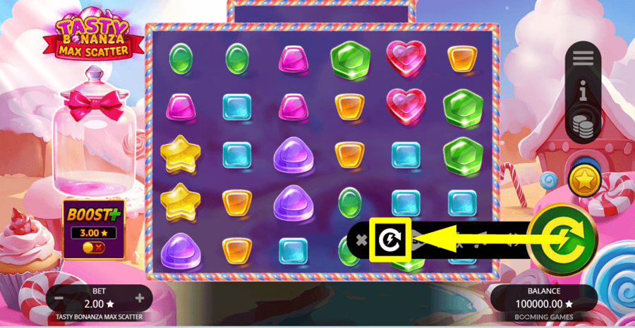 Tasty Bonanza Max Scatter Turbo Feature