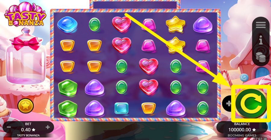 Tasty Bonanza Spin Button