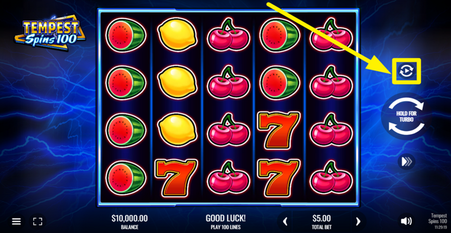 Tempest Spins 100 Autoplay